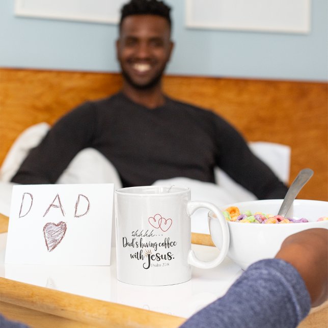 Mug PAPA CAFÉ AVEC JESUS Christian Citation de temps c (Créateur téléchargé)