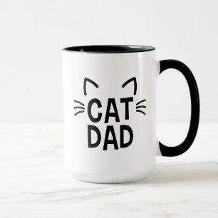 Mug Papa Chat avec les oreilles et les Whisers