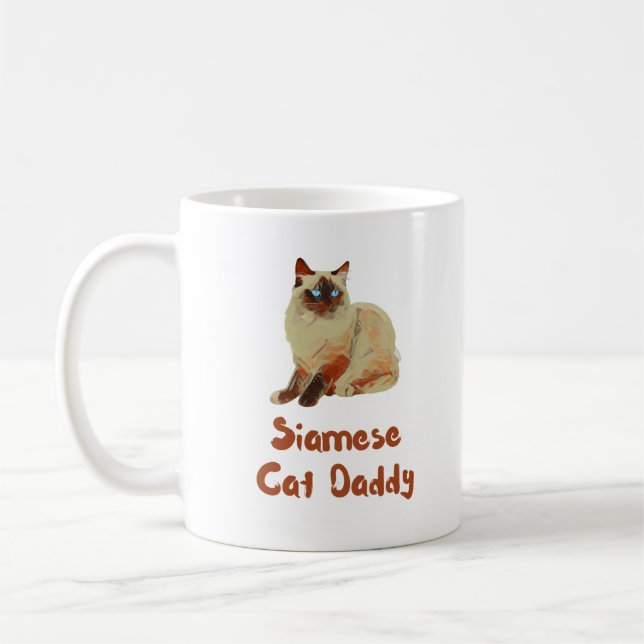Mug Papa Chat Siamese (Gauche)