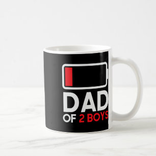 Mug Papa De 2 Garçons Faible Tension Drôle Fête des pè