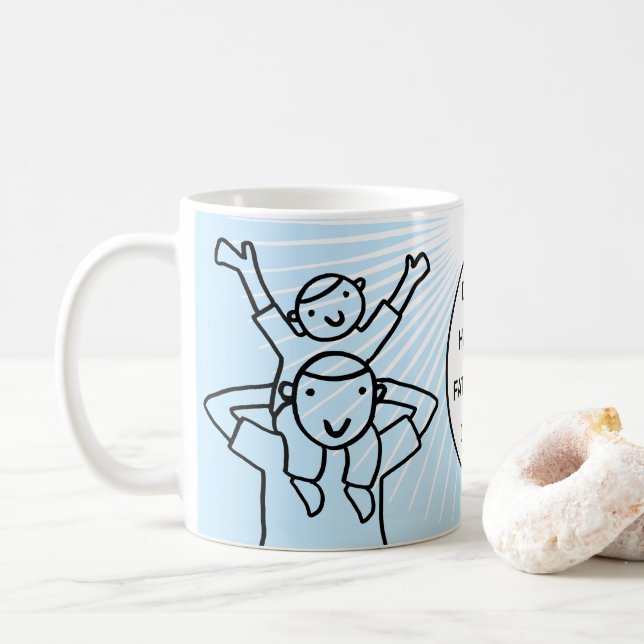 Mug Papa de fête des pères avec l'enfant (Avec donut)