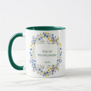 Mug Papa de Fleurs Sauvages Couronne Florale Nom Perso