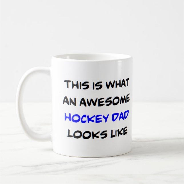 Mug papa de hockey, génial (Gauche)