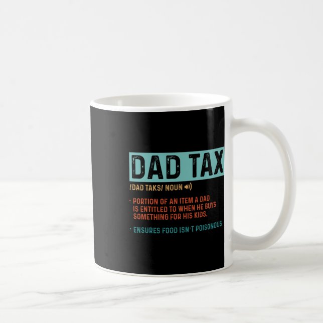 Mug Papa Définition de l'impôt Hommes Fête des pères a (Droite)