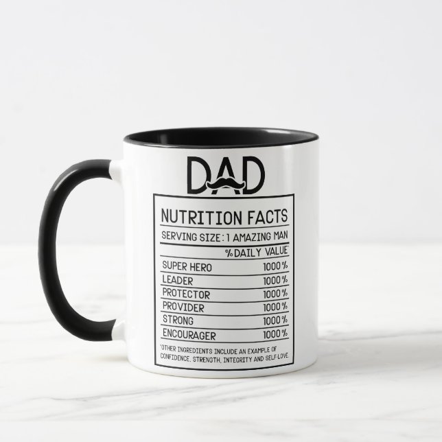 Mug Papa Données nutritionnelles (Gauche)