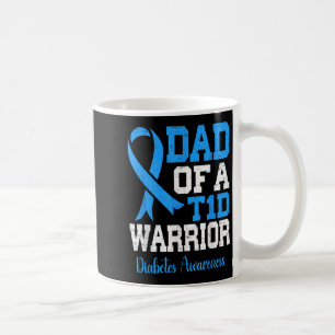 Mug Papa D'Un Guerrier T1D Sensibilisation au diabète 