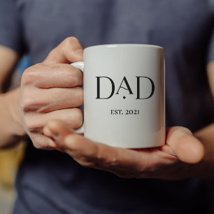Mug Papa Est. Date avec les noms des enfants   Texte m