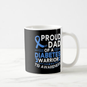 Mug Papa Fier D'un Guerrier Du Diabète T1d Sensibilisa