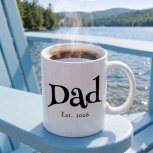 Mug Papa Fun Gras Simple Papa Établit Nouveau Papa