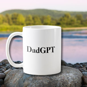 Mug Papa Funny Anniversaire PapaGPT Powered by AI & Pa