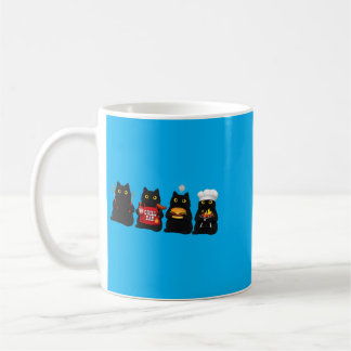Mug Papa Grill Cats Barbecue Cuisine Drôle Famille Cha