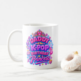 Mug Papa K-Pop "Papa de la princesse d'anniversaire K-