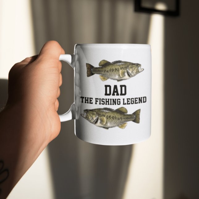 Mug Papa La Légende De Pêche Basse Poisson Père Sports (Créateur téléchargé)