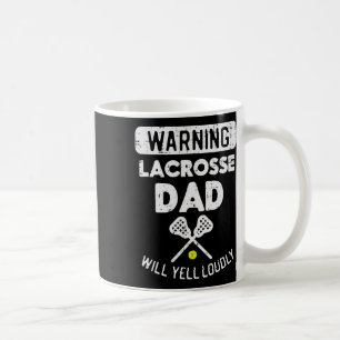 Mug Papa Lacrosse Avertissement Crier Drôle Lax Sports