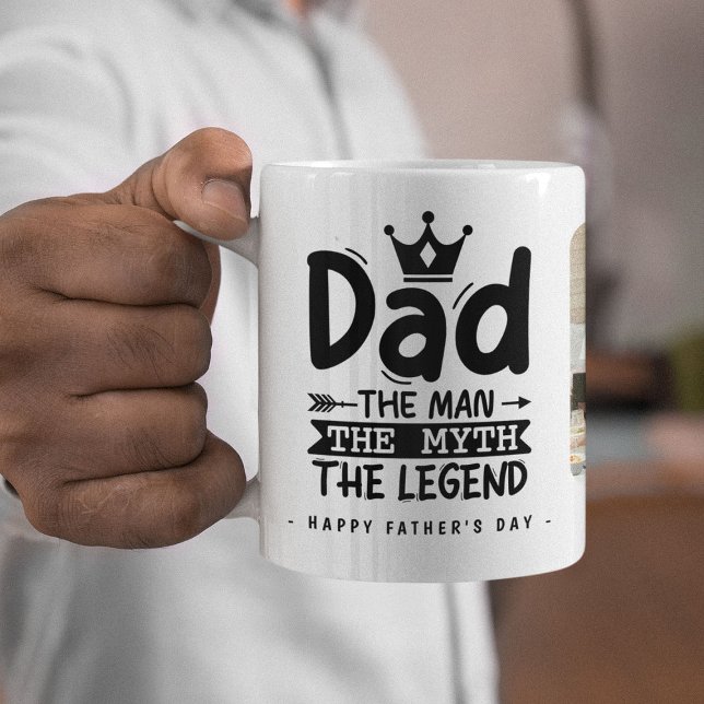 Mug Papa l'homme le mythe la légende 2x Photo (Créateur téléchargé)