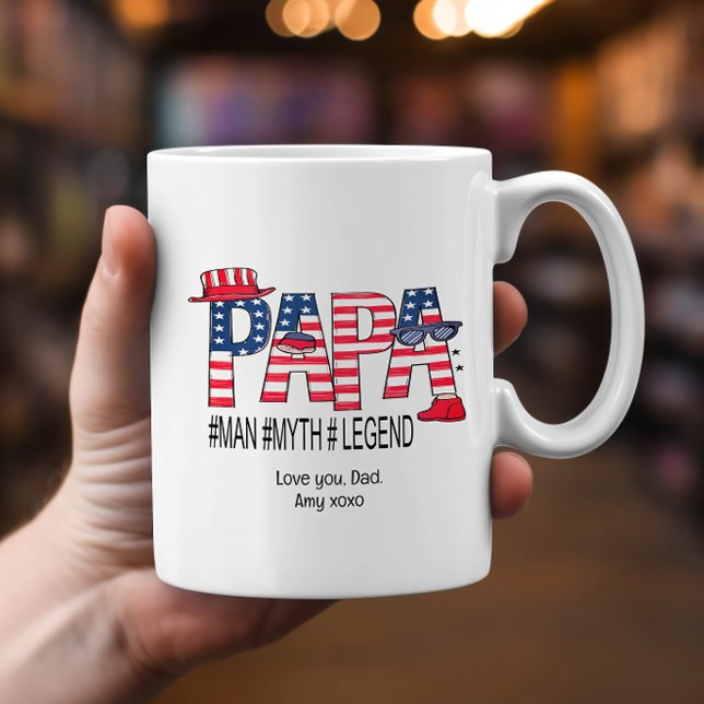 Mug Papa Man Myth Légende Fête des pères américaine (Créateur téléchargé)