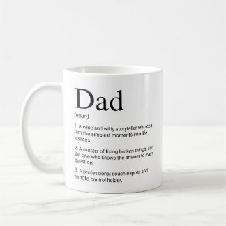 Mug Papa Mignonne Jolie Définition Drôle