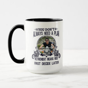 Mug Papa Motard à la Retraite Photo Personnalisée