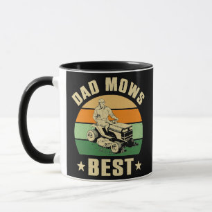 Mug Papa Mows Meilleure Fête des pères Vintage 