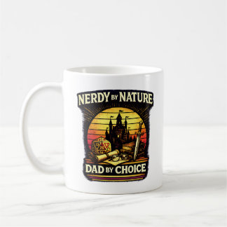 Mug Papa nerd par nature, papa par choix - Jeu de rôle