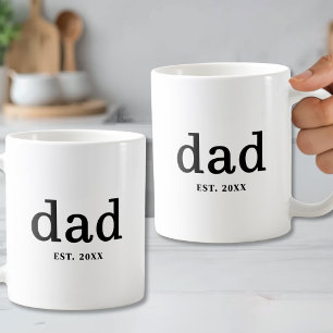 Mug Papa Noir Blanc Père Personnalisé