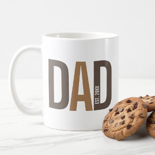 Mug Papa personnalisé Brown moderne établi