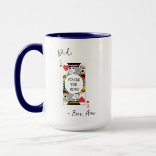 Mug Papa Roi des Cœurs - Cadeau photo pour la fête