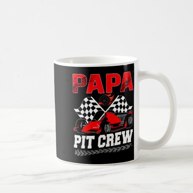 Mug Papa T Crew Racing Family Race Car Birthday Boy  (Droite)