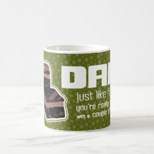 Mug Papa "tout comme fudge" fun armée mule verte