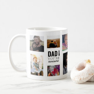 Mug Papa, tu es génial Multi-photo Collage personnalis