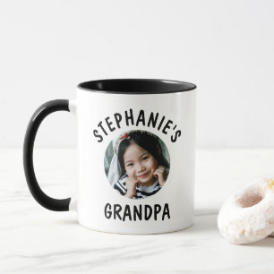 Mug Papapa Petit-enfant  Photo personnalisée tendance
