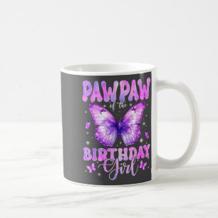 Mug Papapapou de la fille d'anniversaire Papillon Drôl