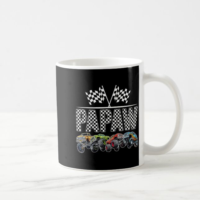 Mug Papaw Retro Monster Truck Family Birthday Matching (Droite)