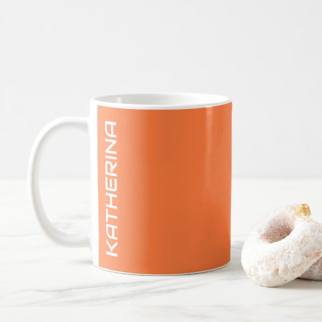 Mug Papaya couleur solide | Classic Personnalisé (Avec donut)
