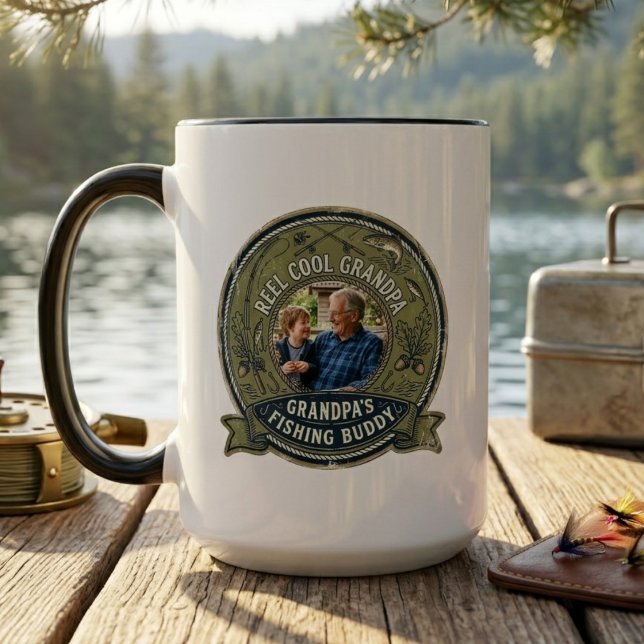 Mug Papi sentimental et son petit-fils, compagnons de  (Sentimental Grandpa Grandson Fishing Buddy Mug)