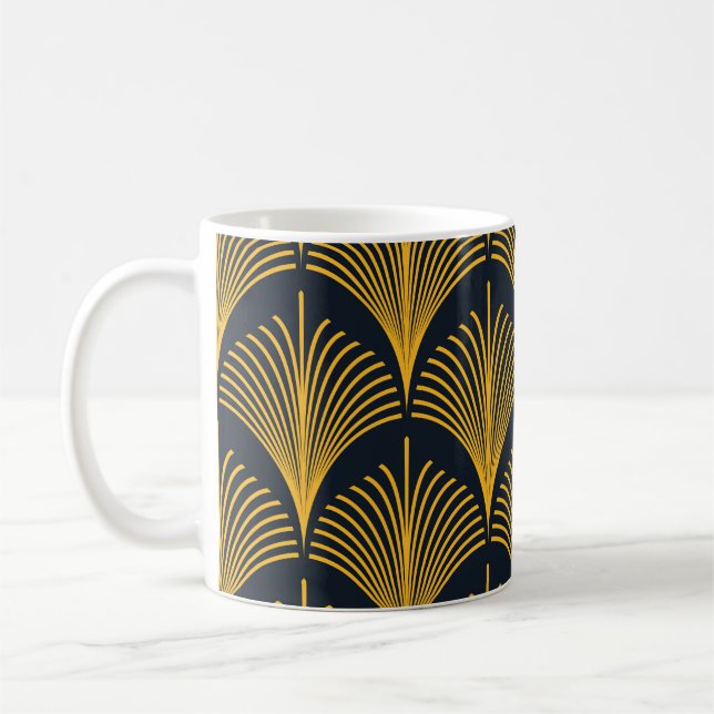 Mug Papier peint Neon Orange Peacock Scale. (Gauche)