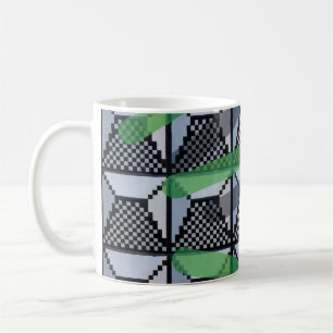 Mug Papier peint noir, vert et noir