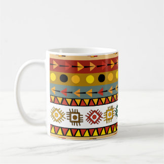 Mug Papier peint tribal, design artistique ethnique.