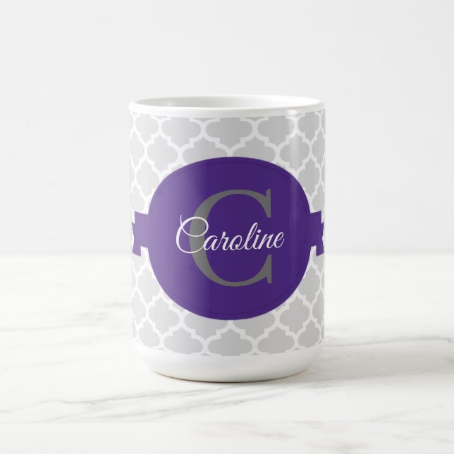 Mug Papier Quatrefoil pourpre Boug de café personnalis (Centre)