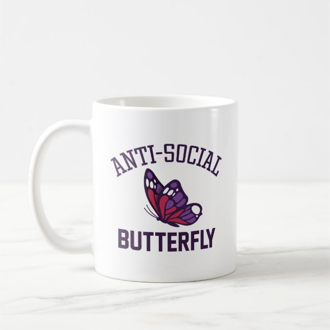 Mug Papillon anti-social (Gauche)