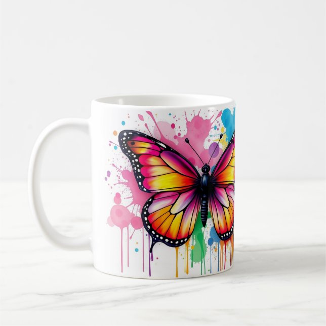 Mug Papillon aquarelle (Gauche)