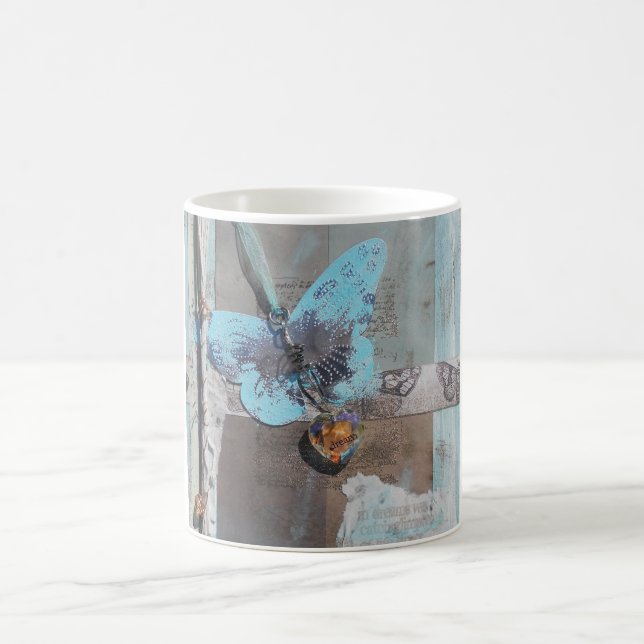 Mug Papillon - Art multimédia mixte (Centre)