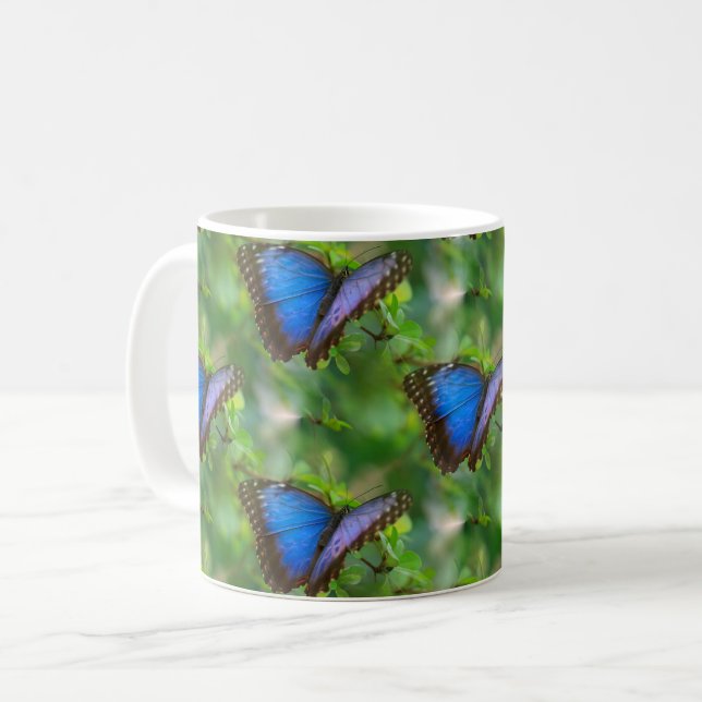 Mug Papillon bleu (Devant gauche)