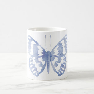 Mug Papillon bleu aquarelle