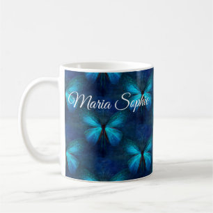 Mug Papillon bleu de la joie et de la chance