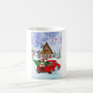 Mug Papillon Chien dans la livraison de Noël Camion Ne