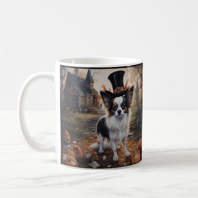 Mug Papillon Citrouille Halloween effroi (Gauche)