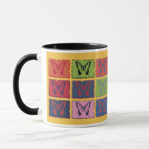 Mug Papillon coloré vintage