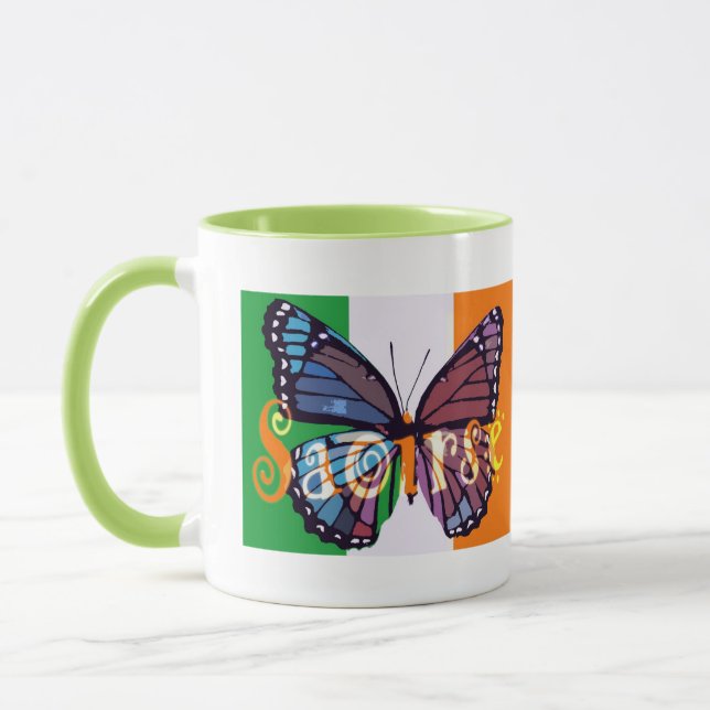 Mug Papillon de Saoirse d'Irlandais (Gauche)