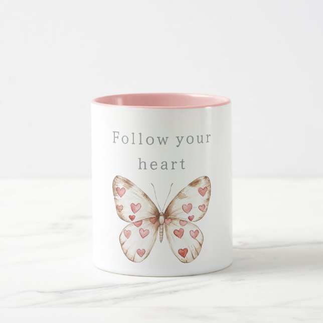 Mug Papillon des Coeurs roses (Centre)